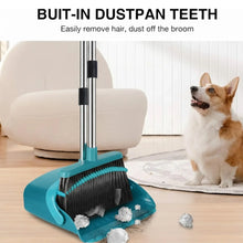 Long Handle Dustpan and Brush 2 Piece Set for Sweeping Cleaning Home Office, Supdi - justgrabit.in | Just Grab It