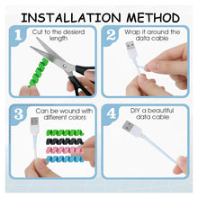 Spiral Charger Spring Cable Protector Data Cable Saver (Pack of 4) - Justgrabit Inc.