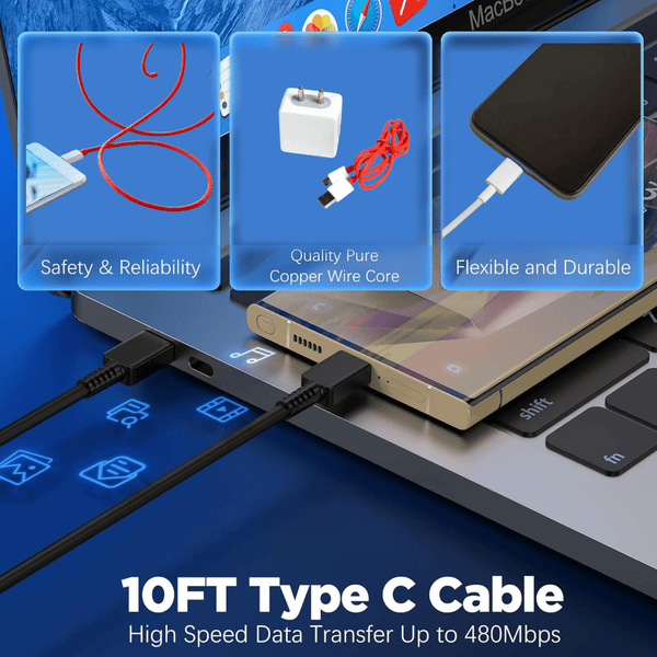 Super Fast Charger With Cable for All iPhone, Android, Smart Phones, Tablets. - justgrabit.in | Just Grab It