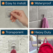 Transparent Rubber Vacuum Hangers for Bathroom, Kitchen, and Wall - justgrabit.in | Just Grab It