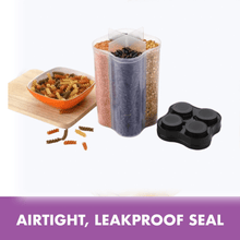 Plastic Lock Food Storage 4 Section Container Jar for Grocery, Fridge Container. - justgrabit.in | Just Grab It