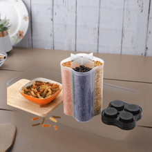 Plastic Lock Food Storage 4 Section Container Jar for Grocery, Fridge Container. - justgrabit.in | Just Grab It