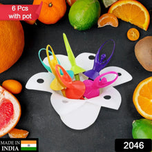 Dancing Doll Fruit Fork Cutlery Set with Stand Set of 6. - Justgrabit Inc.