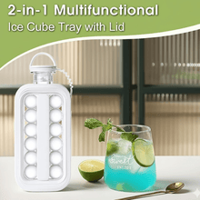 Foldable Ice Tray with Lid, 2 - in - 1 Ice Ball Maker - justgrabit.in | Just Grab It