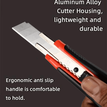 Heavy Duty 18mm Cutter Knife Set with Extra Blades for Office & Home - justgrabit.in | Just Grab It
