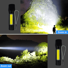 Mini Search Rechargeable LED Long Range Flashlight Emergency Light Torch - justgrabit.in | Just Grab It