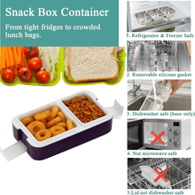 Leak - Proof Airtight Lunch Box with Spoon, 2 Compartments - justgrabit.in | Just Grab It