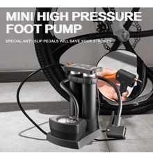 Portable Mini Bike Pump with Gauge - justgrabit.in | Just Grab It