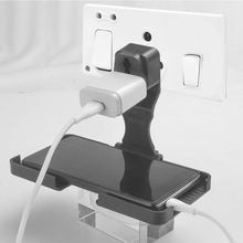 Multi - Purpose Wall Holder Stand for Charging Mobile (Black) - justgrabit.in | Just Grab It