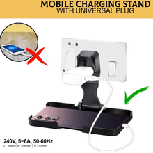 Multi - Purpose Wall Holder Stand for Charging Mobile (Black) - justgrabit.in | Just Grab It