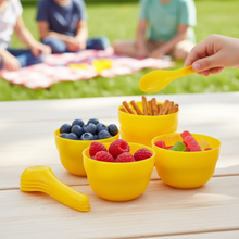 Plastic Soup Bowl & Spoon Set for Kitchen (6 - Pcs) - justgrabit.in | Just Grab It