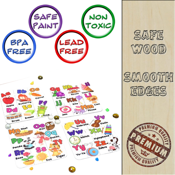 ABC Jigsaw Puzzle Toy for Children (4 - Pcs Pack) - justgrabit.in | Just Grab It