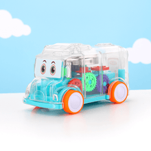 Transparent Musical Mini School Bus Toy for Kids - justgrabit.in | Just Grab It