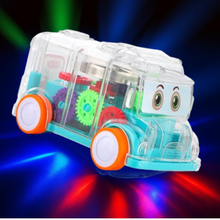 Transparent Musical Mini School Bus Toy for Kids - justgrabit.in | Just Grab It