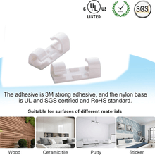 Self - Adhesive Cable Clips – Round Plastic Wire Holder for Cord Management (Pack of 20) - justgrabit.in | Just Grab It