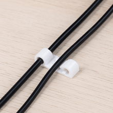 Self - Adhesive Cable Clips – Round Plastic Wire Holder for Cord Management (Pack of 20) - justgrabit.in | Just Grab It