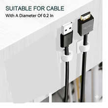 Self - Adhesive Cable Clips – Round Plastic Wire Holder for Cord Management (Pack of 20) - justgrabit.in | Just Grab It