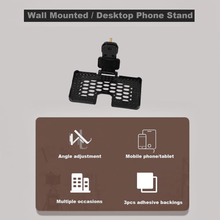 Multi - Purpose Wall Holder Stand for Charging Mobile (Black) - justgrabit.in | Just Grab It