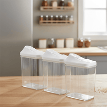 Kitchen Storage Jars & Container Set 3pc , Transparent Jar Set For home & Kitchen Use - justgrabit.in | Just Grab It