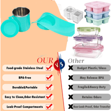Snack Tray with 350ml Steel Cup for Kids & Home Use - justgrabit.in | Just Grab It
