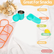 Snack Tray with 350ml Steel Cup for Kids & Home Use - justgrabit.in | Just Grab It