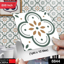 Peel and Stick Floor Tiles Kitchen / Bathroom Backsplash Sticker Detachable Waterproof DIY Tile Stickers for Wall Decoration Tiles Home Decoration (8x8 Inch / 10 Pcs Set) - Justgrabit Inc.