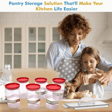 Air Tight Kitchen Storage Container (Approx - 1100Ml, Set of 6pcs) - justgrabit.in | Just Grab It