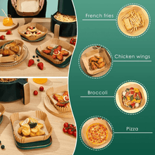 Square Air Fryer Disposable Paper Liner (50 Pcs Set / 160mmx45mm) - justgrabit.in | Just Grab It