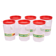 Air Tight Kitchen Storage Container (Approx - 1100Ml, Set of 6pcs) - justgrabit.in | Just Grab It