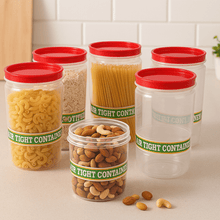 Air Tight Kitchen Storage Container (Approx - 1100Ml, Set of 6pcs) - justgrabit.in | Just Grab It