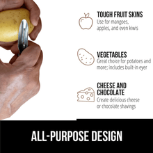 Multipurpose 2 - in - 1 Stainless Steel Knife & Peeler (1 Pc) - justgrabit.in | Just Grab It