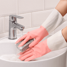 Medium Reusable Long - Cuff Household Cleaning Gloves - (1 Pair) - justgrabit.in | Just Grab It
