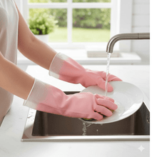Large Size Reusable Household Cleaning Gloves - (1 Pair) - justgrabit.in | Just Grab It
