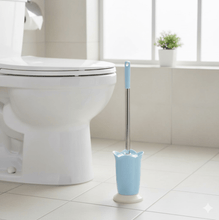 Toilet Plastic Brush with Holder Stand Western and Indian Toilet Bathroom Cleaning - justgrabit.in | Just Grab It
