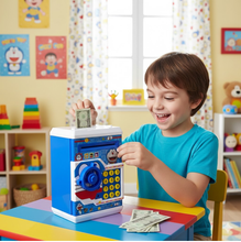 Electronic Piggy Bank ATM with Password for Kids Savings - justgrabit.in | Just Grab It