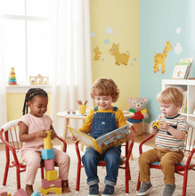Multicolor Cartoon Design Baby Chair with Metal Kids Chair with Foam Arm Support for Kids 4 Pcs - justgrabit.in | Just Grab It