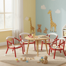 Multicolor Cartoon Design Baby Chair with Metal Kids Chair with Foam Arm Support for Kids 4 Pcs - justgrabit.in | Just Grab It