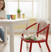 Multicolor Cartoon Design Baby Chair with Metal Kids Chair with Foam Arm Support for Kids 4 Pcs - justgrabit.in | Just Grab It
