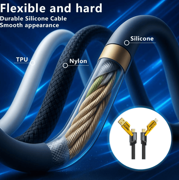 4 in 1 Fast Charging Cable (1 Pc / Loose) - justgrabit.in | Just Grab It