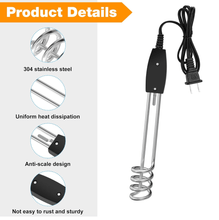 1000W - 220V Water Heater Portable Electric Immersion Element Boiler - justgrabit.in | Just Grab It