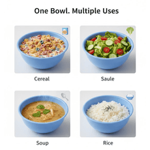 BPA Free Plastic Bowl Set for Cereal Salad Rice Soup Pasta Snack 3 Pc - justgrabit.in | Just Grab It
