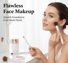 Floral Makeup Brush Set for Eyes, Lips, and Face (5 Pc) - justgrabit.in | Just Grab It