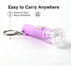 Mini LED Flashlight Keychain Torch (Mix Color & 1 Pc) - justgrabit.in | Just Grab It