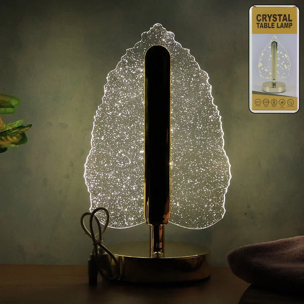 Premium LED Crystal Table Lamp with USB Power - justgrabit.in | Just Grab It