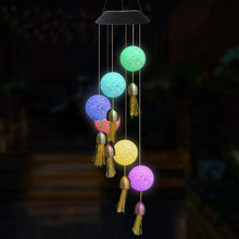 Solar Crystal Ball Wind Chime, Color Changing Solar Powered LED Hanging Wind Chime Light Mobile for Patio Yard Garden Home Outdoor Night Decor, Gifts - justgrabit.in | Just Grab It