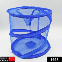Mesh up Laundry Hamper, Foldable Portable Cylindrical Dirty Clothes Basket for Bedroom, Kids Room, College Dormitory and Travel - justgrabit.in | Just Grab It