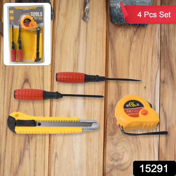 4 In 1 Hand Tool Kit Maintenance Repair Kits (1 Set) - Justgrabit Inc.