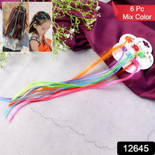 Kids Hair Extensions with Hair Clips (6 Pc Mix Color) - justgrabit.in | Just Grab It