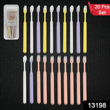 Plastic Toothbrush With Plastic Round Box (20 pcs Set) - justgrabit.in | Just Grab It