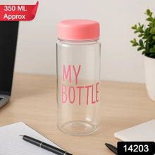 350 ml Approx Transparent Plastic Water Bottle with Leakproof Lid (1 Pc) - Justgrabit Inc.